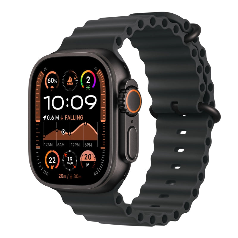 An black colour silicone watch strap for apple watch series 10 and ultra designed for sports and active gym activities