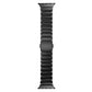 A black colour brushed titanium metal with silicone rubber hybrid strap on an Apple watch series 11 and ultra 3 42mm 45mm 46mm 49mm built with magnetic clasps