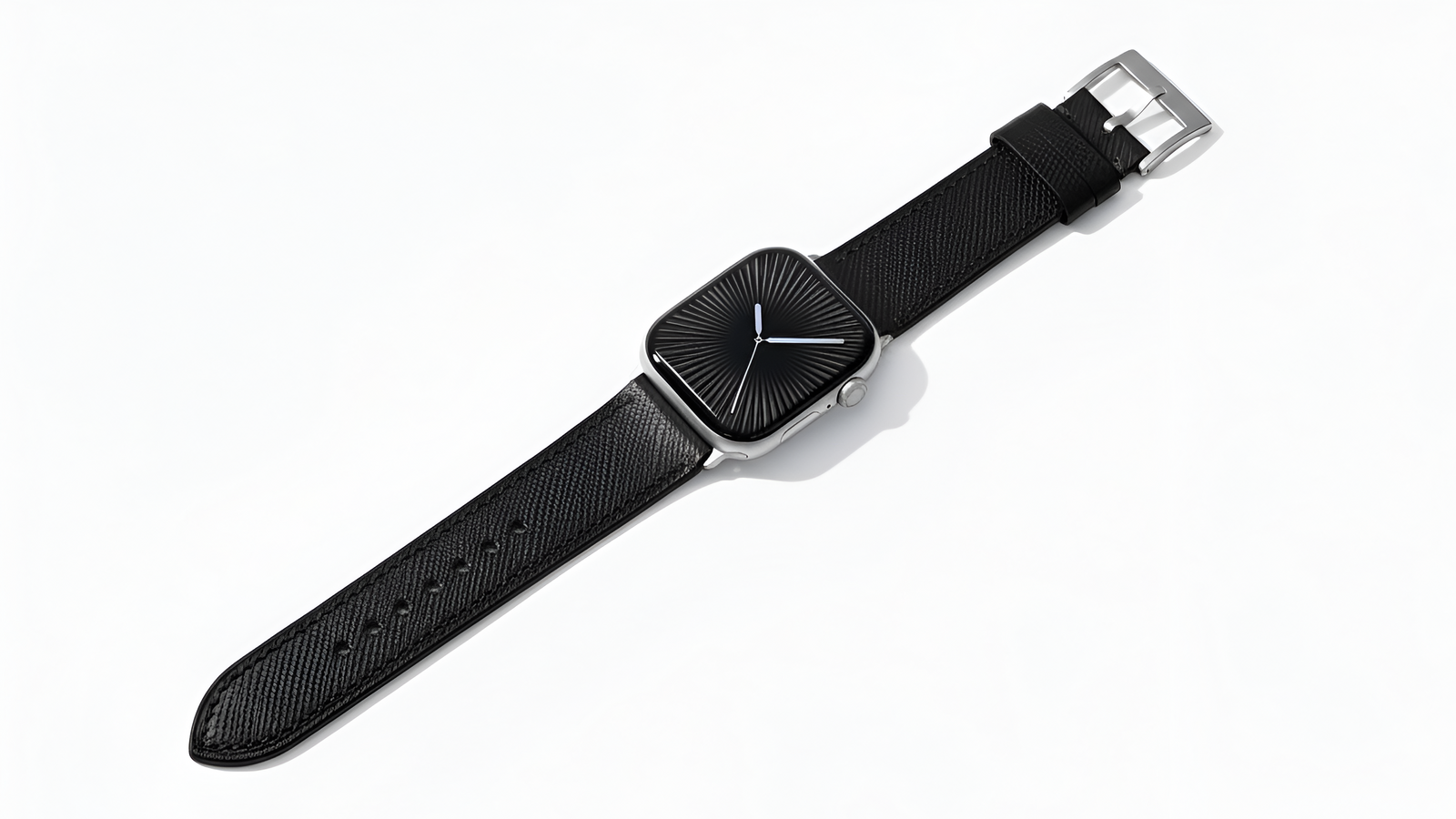 Black Saffiano Leather Strap for Apple Watch