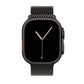 A black titanium colour looking watch strap band inspired by the titanium metal milanese for Apple watch series 10 and Ultra 2