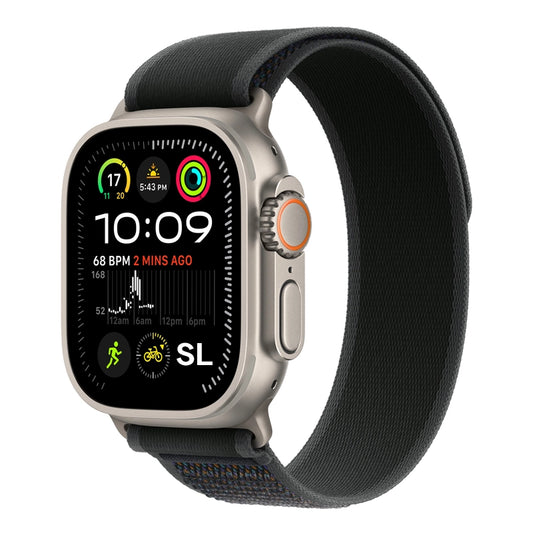 Latest Black colour Trail Loop watch strap band for Apple Watch Series 10 and Ultra 2 made from premium nylon