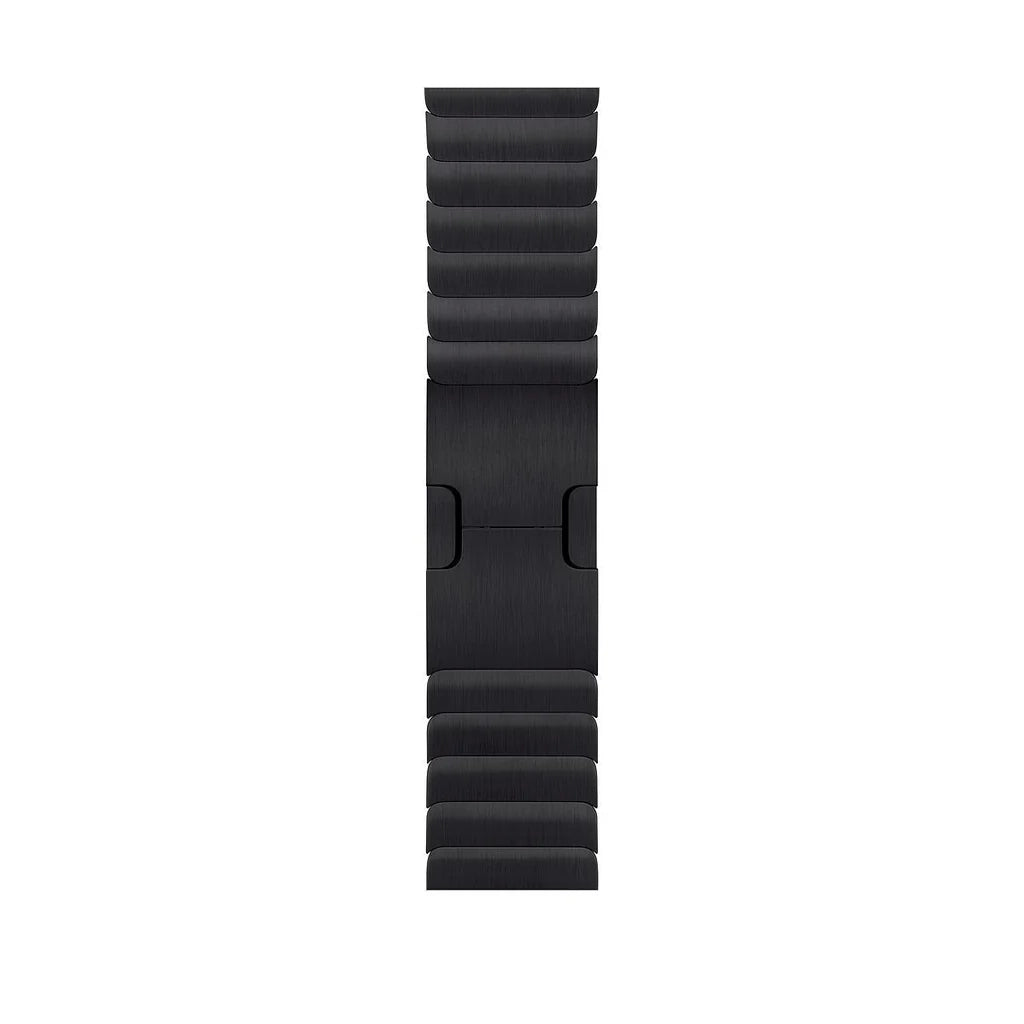 black colour metal stainless steel link watch strap for apple watch series 10 42mm and 45mm and ultra 2