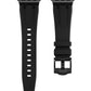 Premium Black colour rubber with stainless steel metal connectors and buckles for Apple Watch Series 9 45mm and Ultra 2 49mm