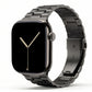 polished black colour stainless steel metal tri link bracelet apple watch strap made for apple watch series 11 45mm 46mm 49mm Ultra 3