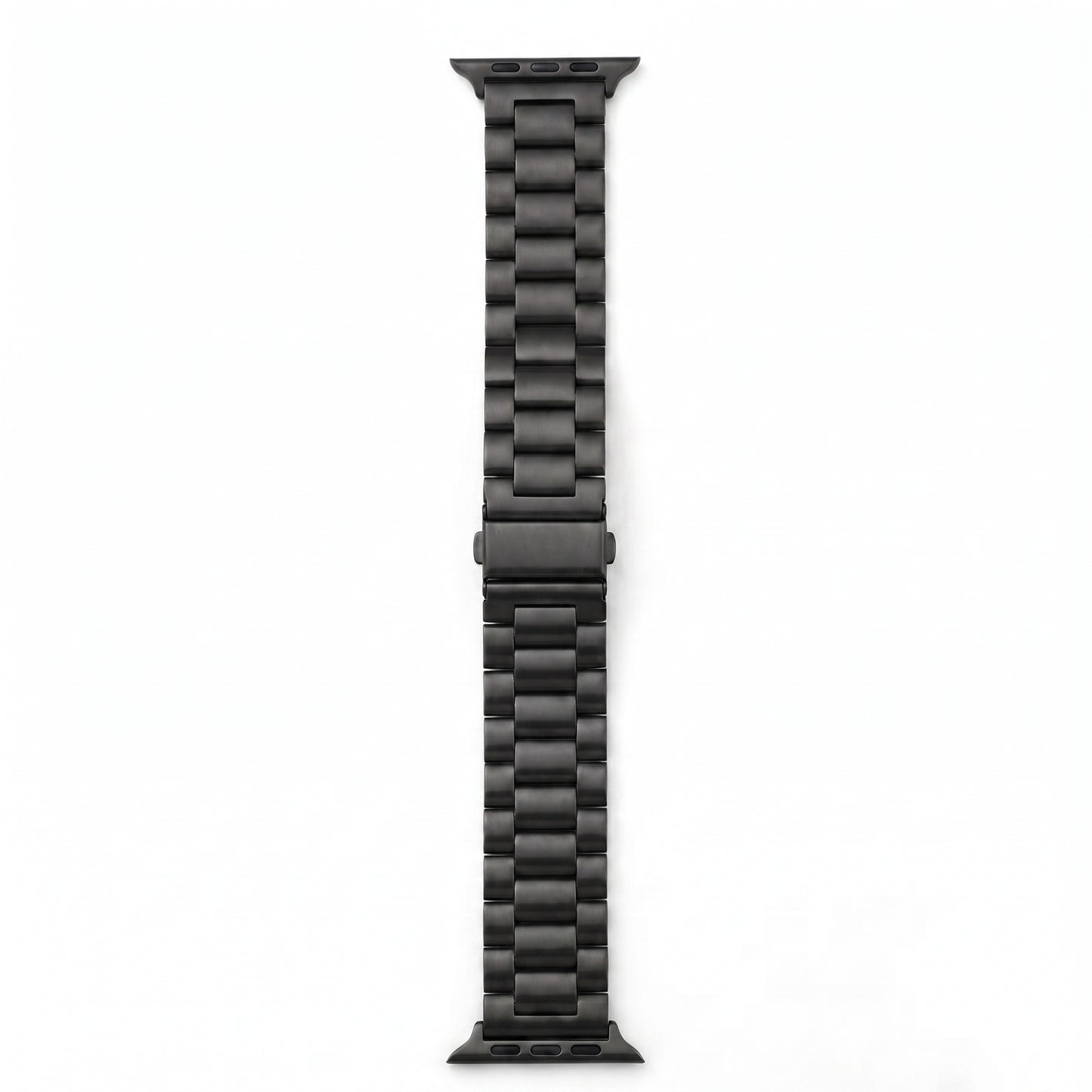 polished black colour stainless steel metal tri link bracelet apple watch strap made for apple watch series 11 45mm 46mm 49mm Ultra 3