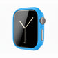 blue Colour made from polycarbonate material protector with a strong built in tempered glass screen to protect your apple watch series 11 42mm and 46mm from damage displayed on a tilted angle