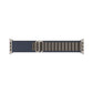 A blue colour with silver buckle premium nylon watch strap band designed for adventurers and explorers that wear the Apple watch series 10 and Ultra 2