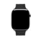 black colour knitted tricot nylon yarn fabric watch strap for apple watch series 11 42mm , 45mm, 46mm and ultra series