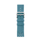 blue colour knitted tricot nylon yarn fabric watch strap for apple watch series 11 42mm , 45mm, 46mm and ultra series