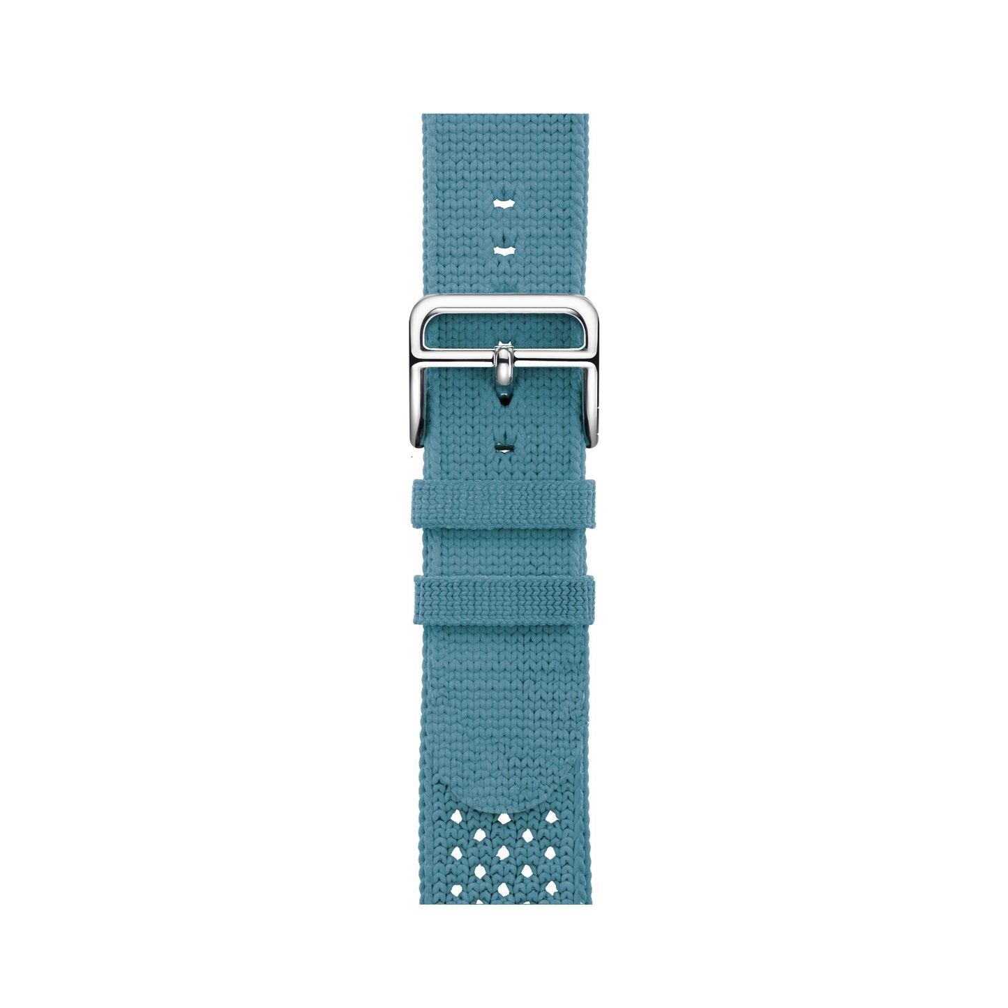 blue colour knitted tricot nylon yarn fabric watch strap for apple watch series 11 42mm , 45mm, 46mm and ultra series