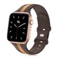 Brown colour silicon watch strap for apple watch series 9 and ultra 2 with rose gold case 41mm