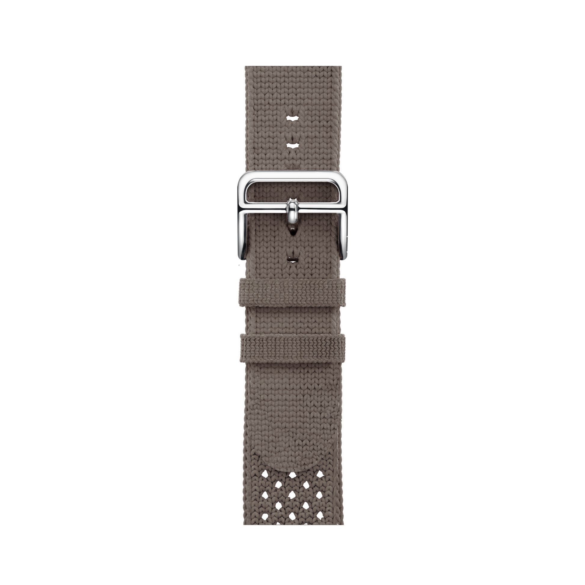 brown colour knitted tricot nylon yarn fabric watch strap for apple watch series 11 42mm , 45mm, 46mm and ultra series