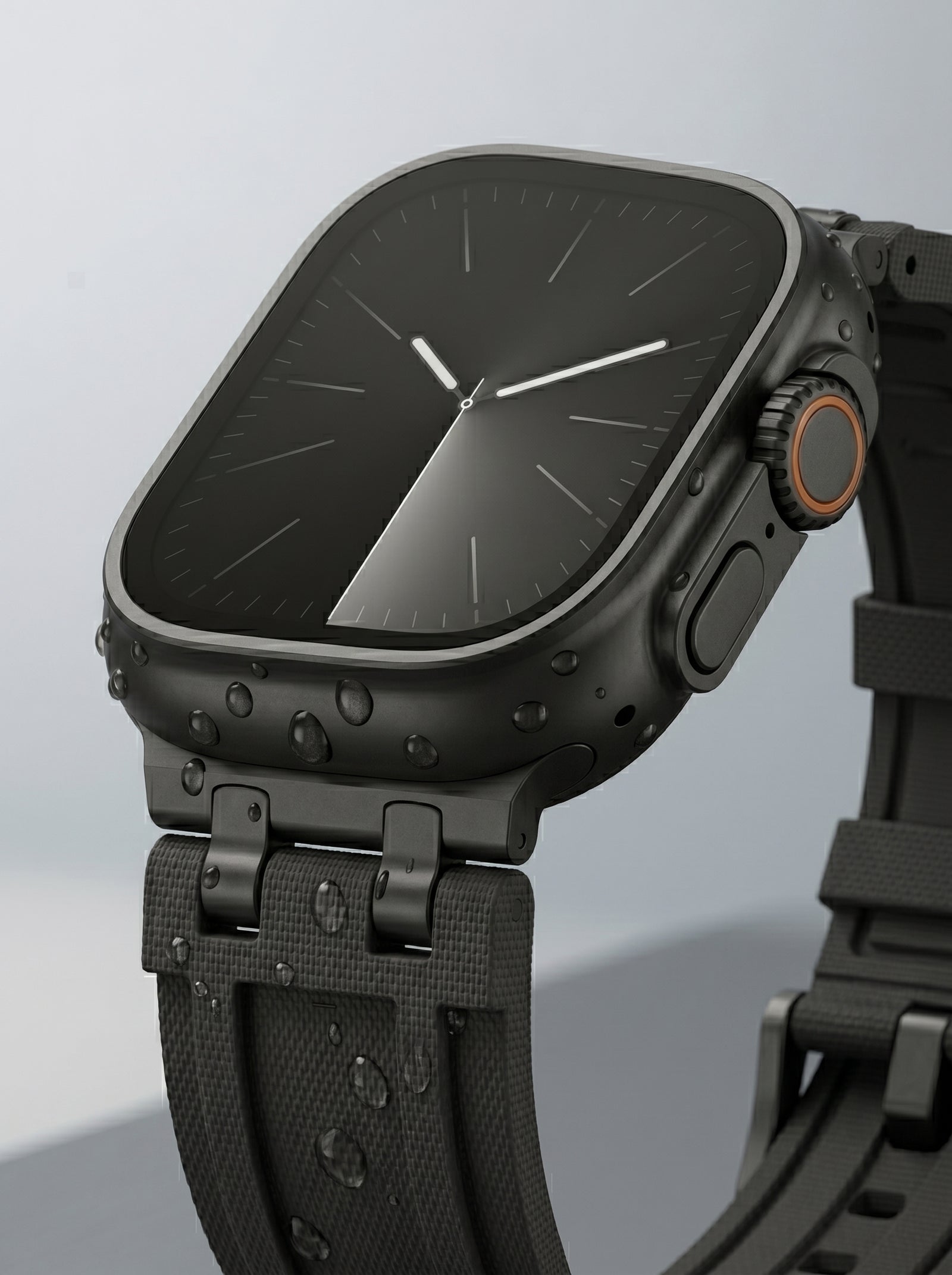 Black Royal FKM Strap for Apple Watch
