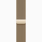 A champagne gold colour stainless steel milanese watch strap for the latest apple watch series 11 42mm 45mm and ultra 3