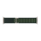 A dark green colour premium nylon watch strap band designed for adventurers and explorers that wear the Apple watch series 10 and Ultra 2