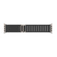 A grey colour with silver buckle premium nylon watch strap band designed for adventurers and explorers that wear the Apple watch series 10 and Ultra 2