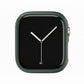 dark green Colour made from polycarbonate material protector with a strong built in tempered glass screen to protect your apple watch series 11 42mm and 46mm from damage displayed on a tilted angle