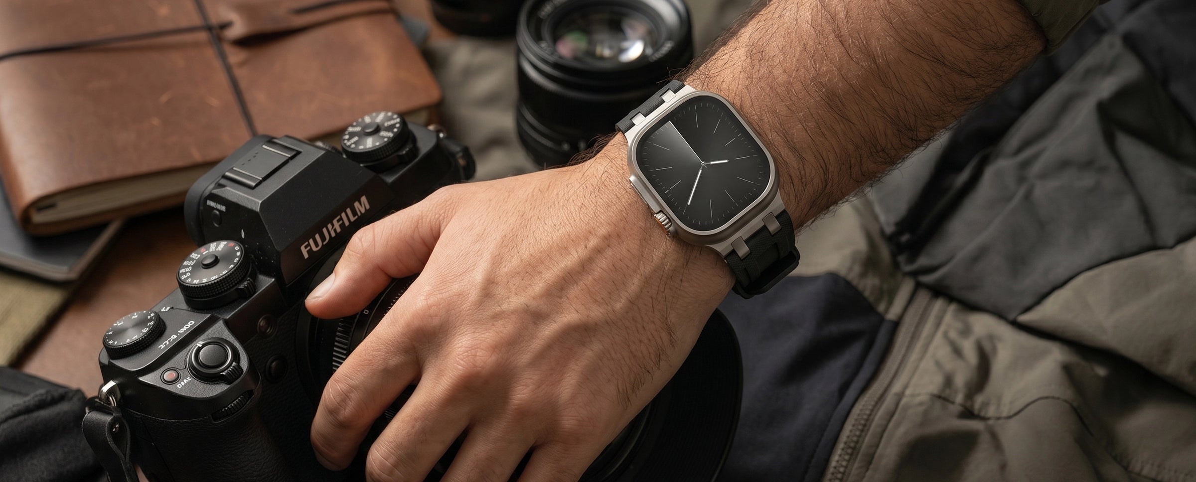 Black Royal FKM Strap for Apple Watch