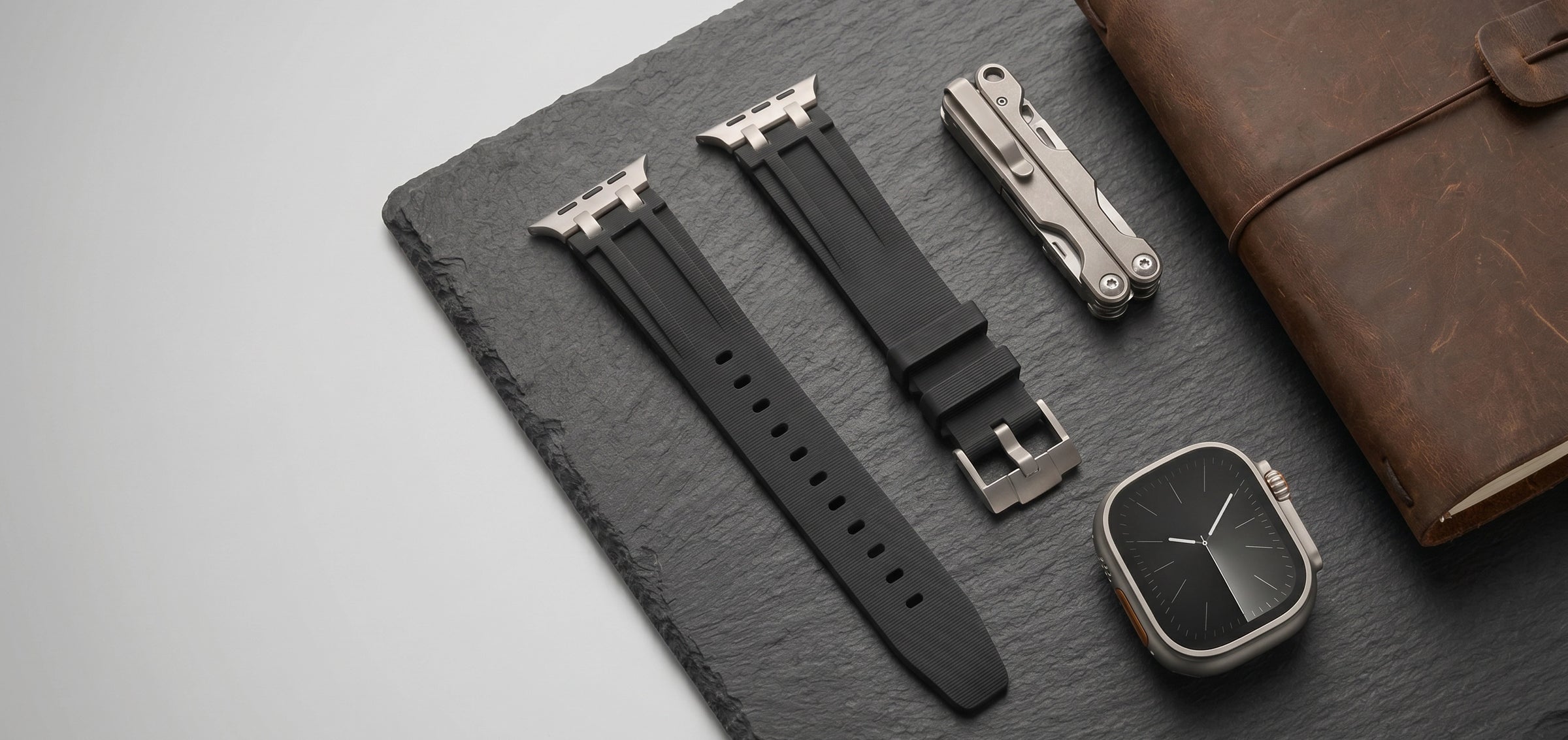 Black Royal FKM Strap for Apple Watch