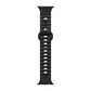 Black colour premium FKM Fluoroelastomer Rubber watch strap band designed for adventurers and mountain hiking for Apple watch series 11 size 46mm and Ultra 3