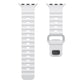 White colour premium FKM Fluoroelastomer Rubber watch strap band designed for adventurers and mountain hiking for Apple watch series 11 size 46mm and Ultra 3