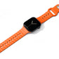 Orange colour premium FKM Fluoroelastomer Rubber watch strap band designed for adventurers and mountain hiking for Apple watch series 11 size 46mm and Ultra 3