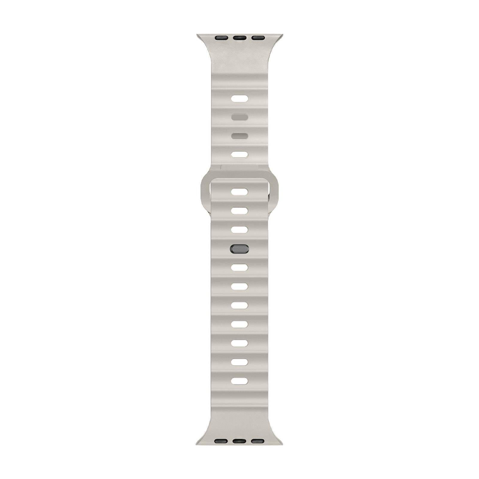 starlight colour premium FKM Fluoroelastomer Rubber watch strap band designed for adventurers and mountain hiking for Apple watch series 11 size 46mm and Ultra 3