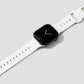 White colour premium FKM Fluoroelastomer Rubber watch strap band designed for adventurers and mountain hiking for Apple watch series 11 size 46mm and Ultra 3
