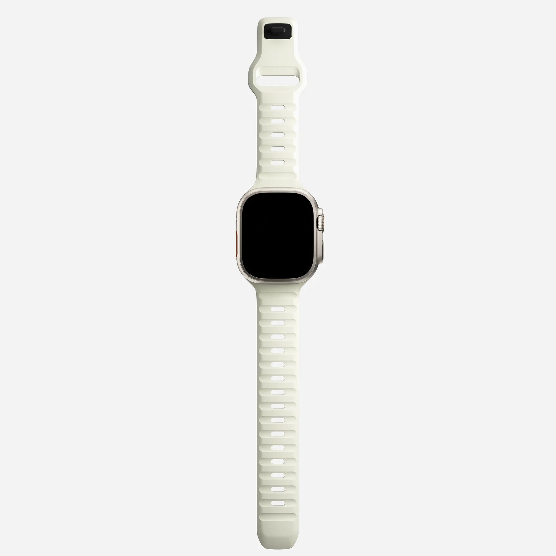 A unique glow in the dark colour silicon watch strap for apple watch ultra designed for sports and active activities