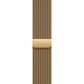 A gold colour stainless steel milanese watch strap for the latest apple watch series 11 46mm and 42mm and Ultra 3