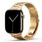 polished gold colour stainless steel metal tri link bracelet apple watch strap made for apple watch series 11 45mm 46mm 49mm Ultra 3