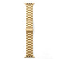 polished gold colour stainless steel metal tri link bracelet apple watch strap made for apple watch series 11 45mm 46mm 49mm Ultra 3