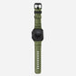 Green colour premium silicone extra thick watch strap band designed for adventurers and mountain hiking for Apple watch series 11 size 46mm and Ultra 3 49mm