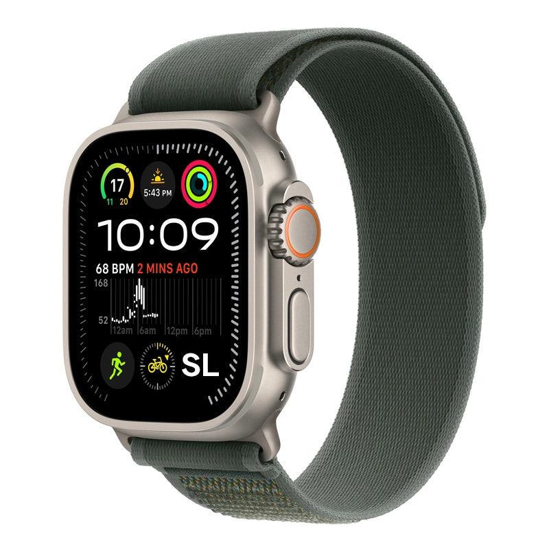 Latest Green colour Trail Loop watch strap band for Apple Watch Series 10 and Ultra 2 made from premium nylon