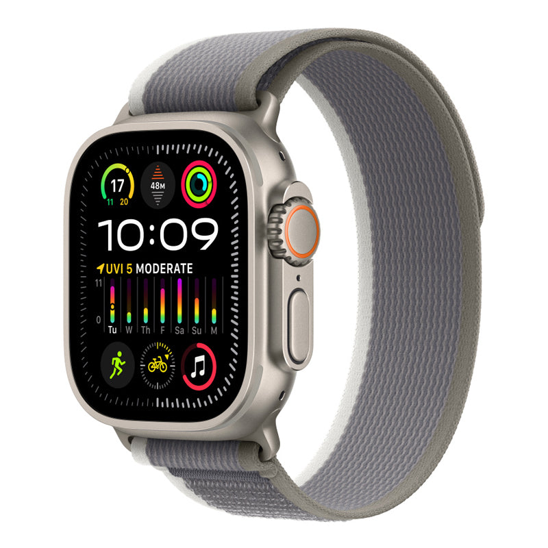 Green Grey colour Trail Loop watch strap for Apple Watch Series 9 and Ultra 2