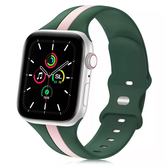 Green Pink Dual Colour Sport Band for Apple Watch