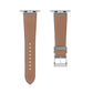 A set of grey coloured french Saffiano leather pattern handcrafted for apple watch series 11 45mm and 46mm  made for people to wear to work or to fancy event