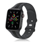 A grey and black two colour silicon sport strap for apple watch series 9 41mm