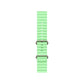 An ice green colour watch strap band made from silicone  with two metal buckles on an Apple watch series 11 42mm/ 45mm/ 46mm and ultra 3 designed for the ocean and active sports