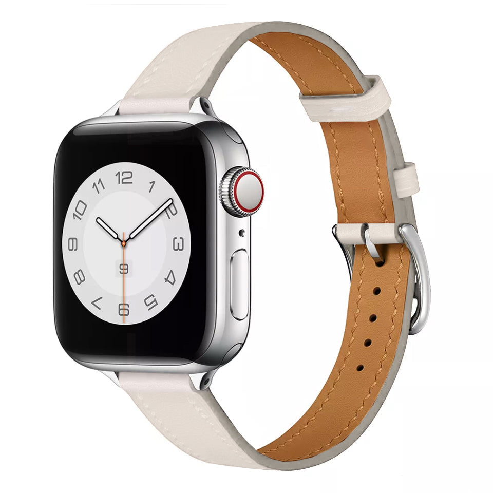 Ivory Slim Single Tour Leather for Apple Watch