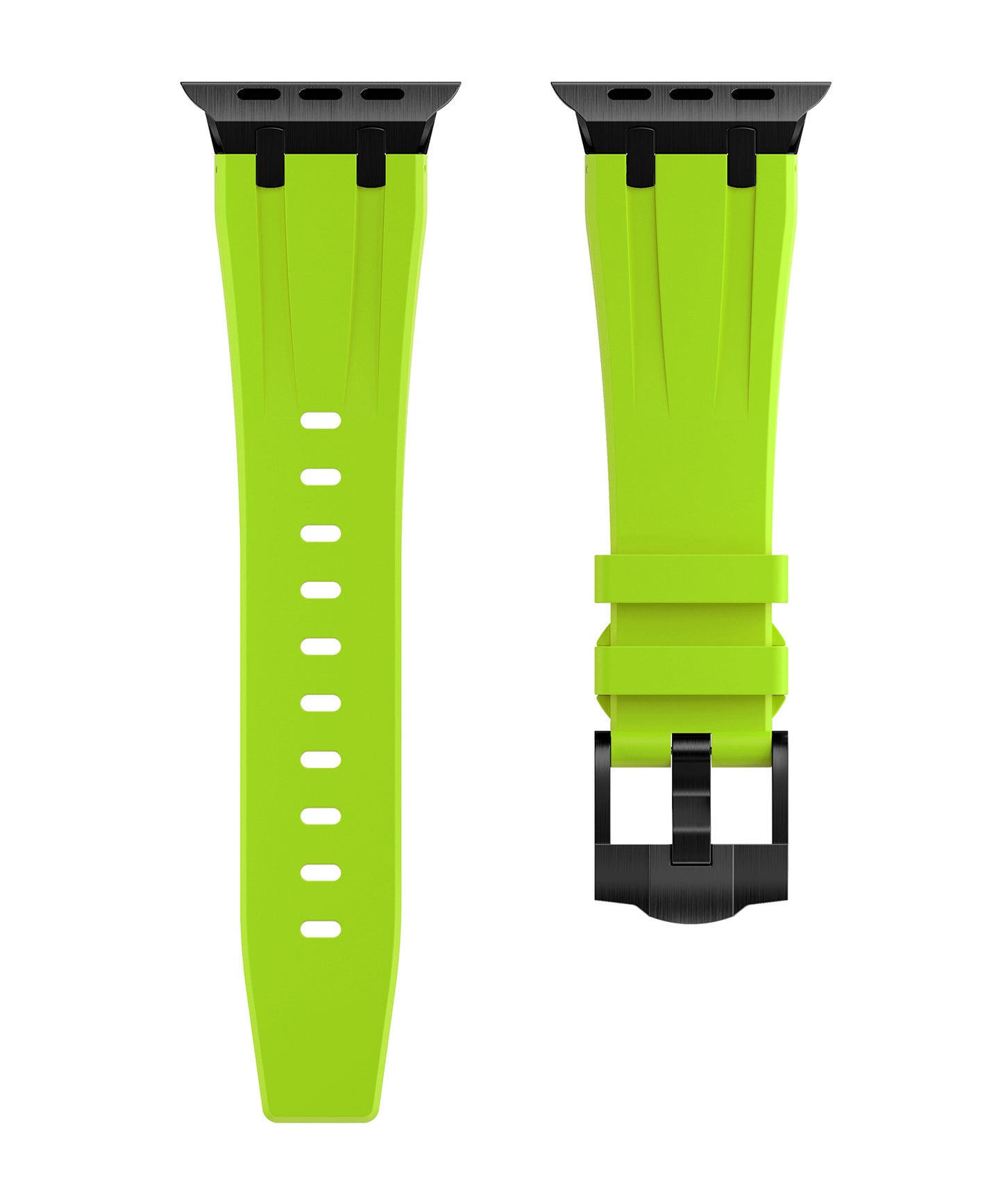 Lime Green Metal Silicone Strap for Apple Watch