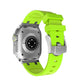 Lime Green Metal Silicone Strap for Apple Watch