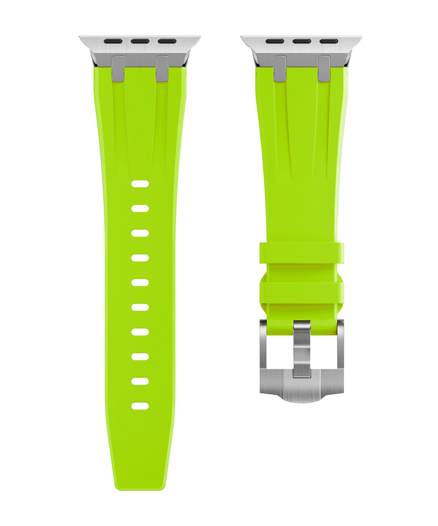 Lime Green Metal Silicone Strap for Apple Watch