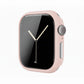 light pink Colour made from polycarbonate material protector with a strong built in tempered glass screen to protect your apple watch series 11 42mm and 46mm from damage displayed on a tilted angle