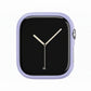 Lilac Purple Colour made from polycarbonate material protector with a strong built in tempered glass screen to protect your apple watch series 11 42mm and 46mm from damage displayed on a tilted angle