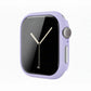 Lilac Purple Colour made from polycarbonate material protector with a strong built in tempered glass screen to protect your apple watch series 11 42mm and 46mm from damage displayed on a tilted angle