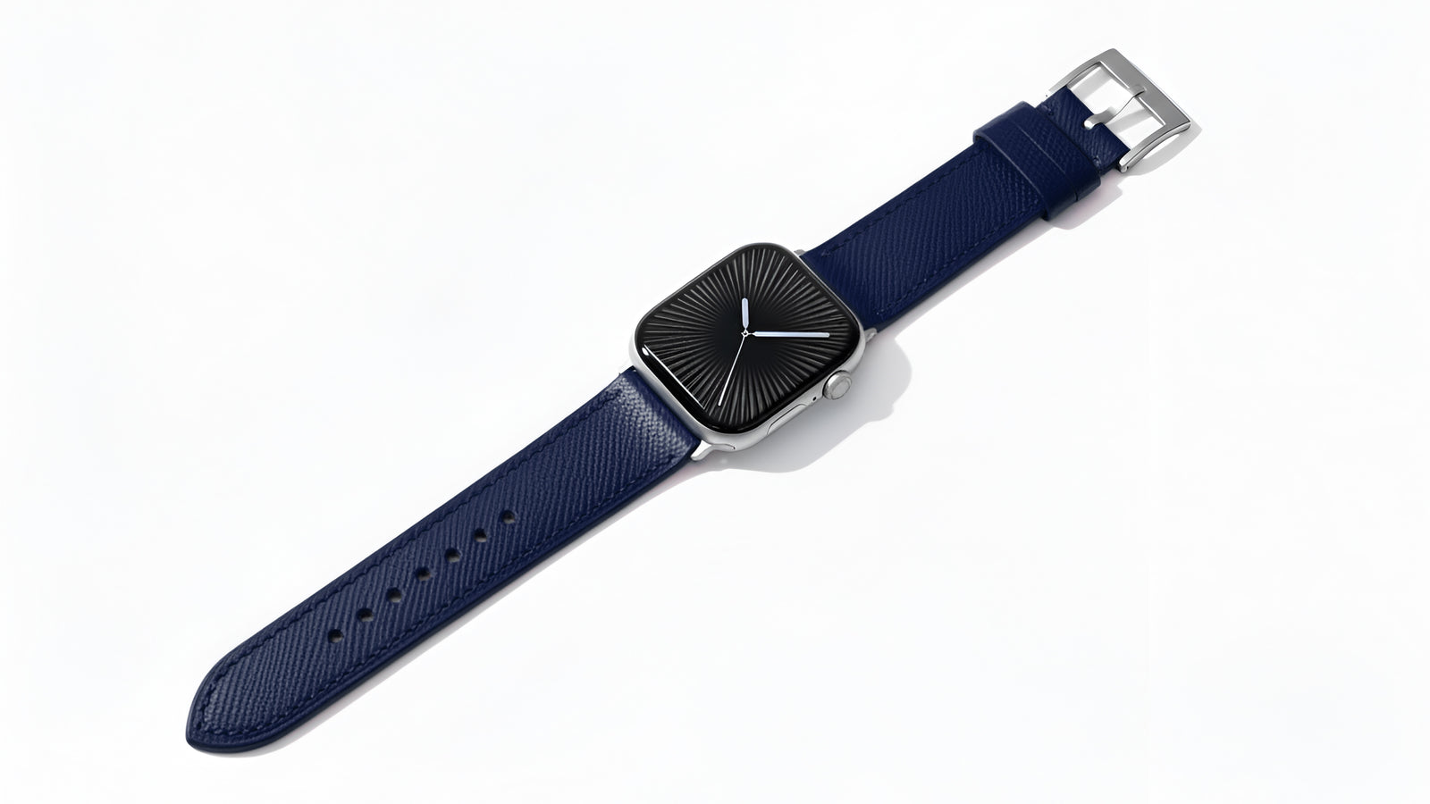 Navy Saffiano Leather Strap for Apple Watch
