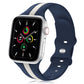 A navy and ivory two colour silicon sport strap for apple watch series 9 41mm
