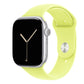 A neon yellow colour Apple watch sport band made from premium silicone for series 11 42mm 45mm 46mm and ultra 3 and SE