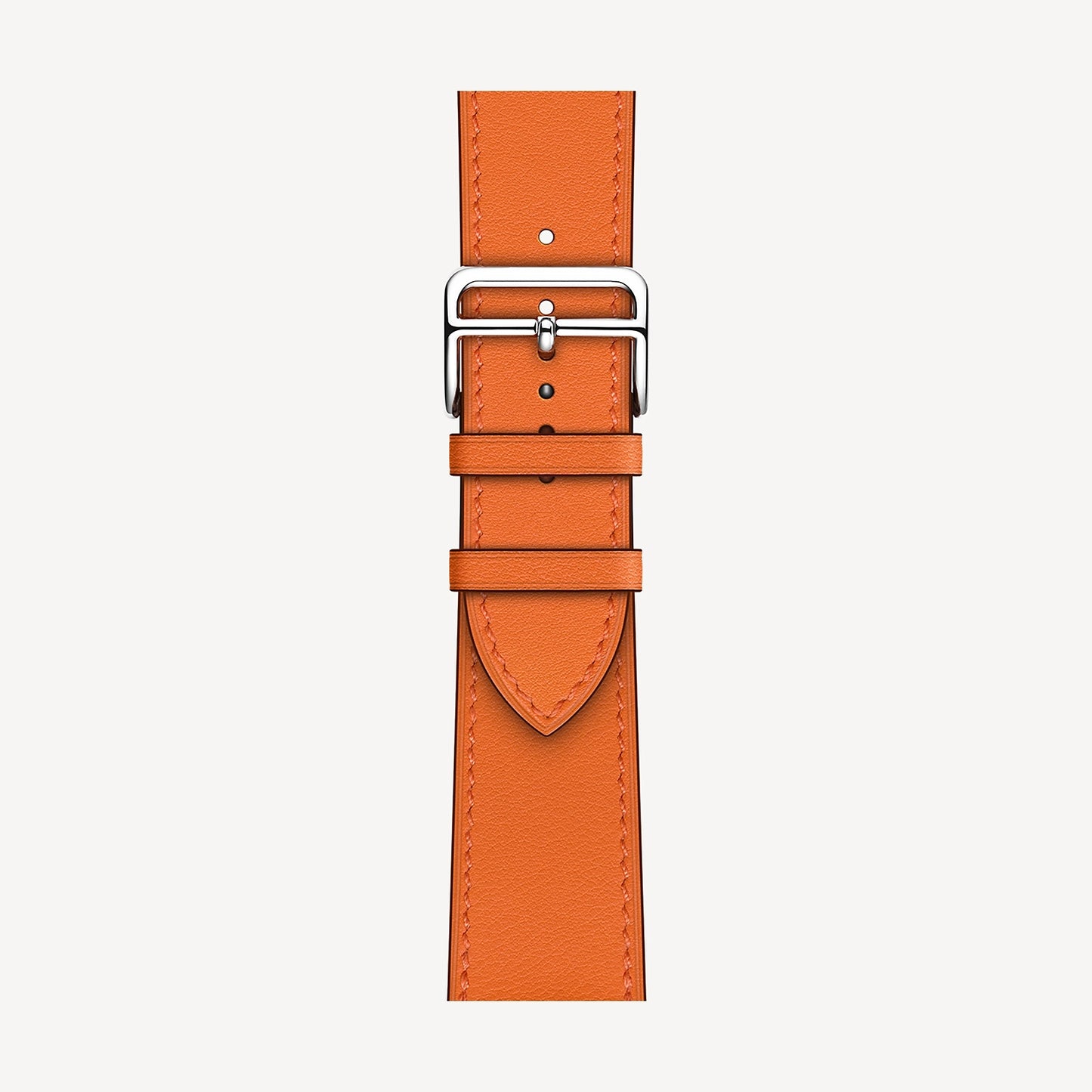 Orange Single Tour Leather Strap for Apple Watch